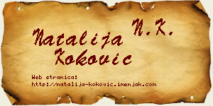 Natalija Koković vizit kartica